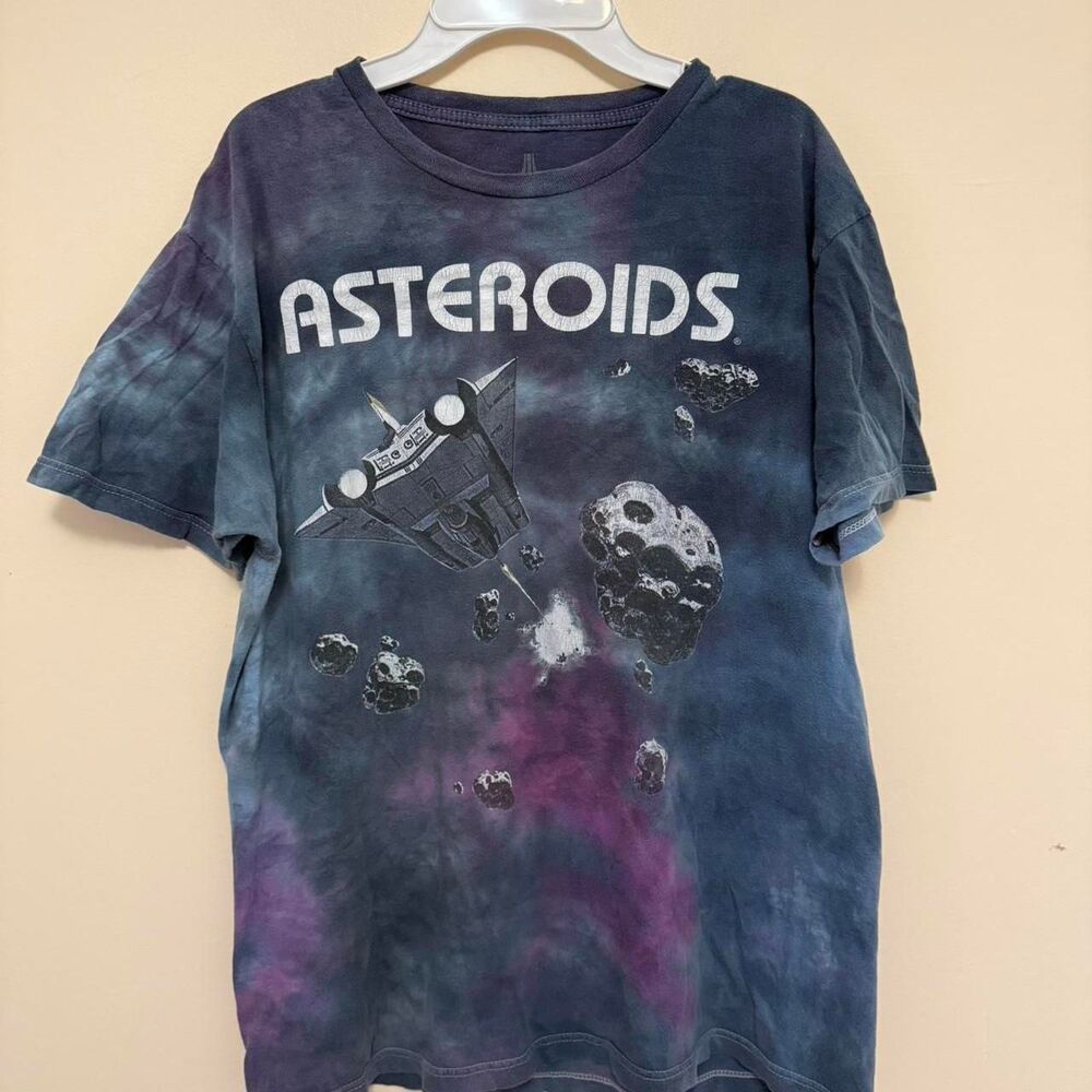 Atari Asteroids Tie-Dye Graphic T-Shirt Size Large